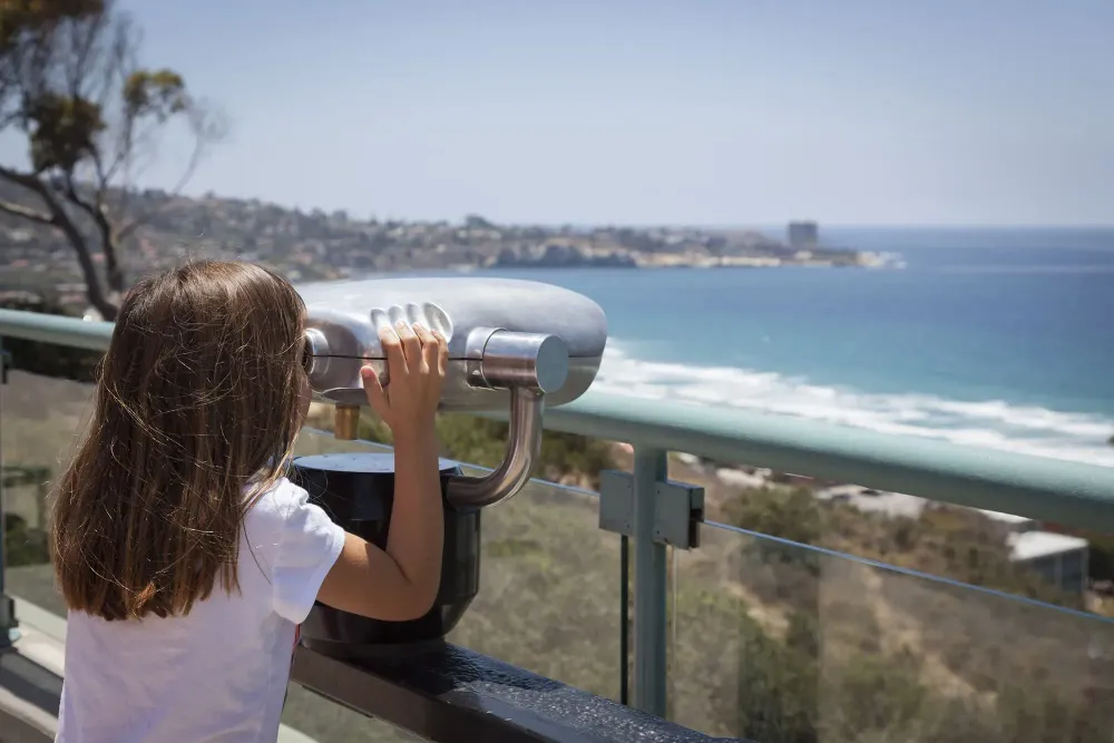child looking out over la jolla